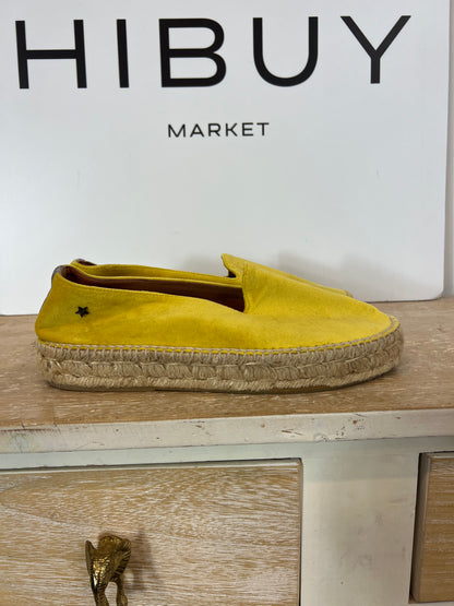 PITUSAS. Alpargatas amarillas terciopelo T.38