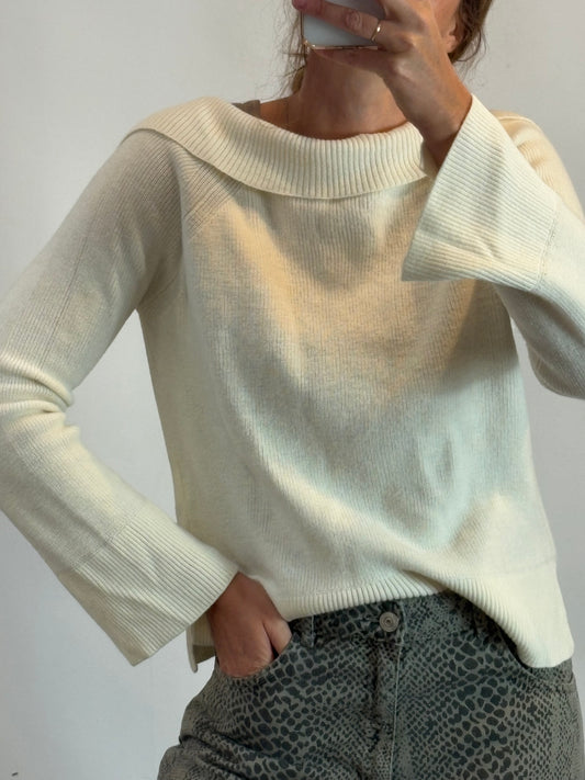 VEZAVENA. Jersey lana crudo espalda