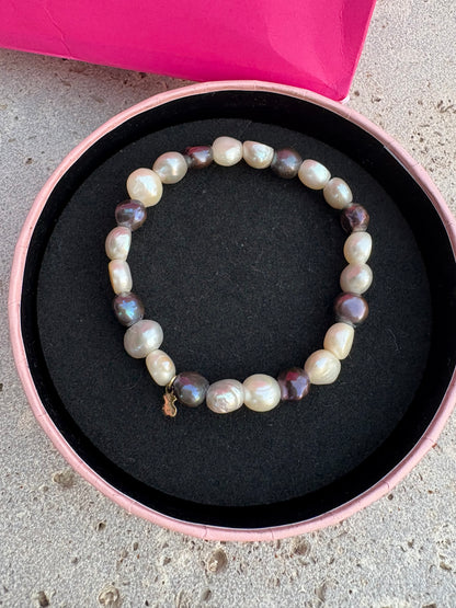 TOUS. Pulsera perlas y oro