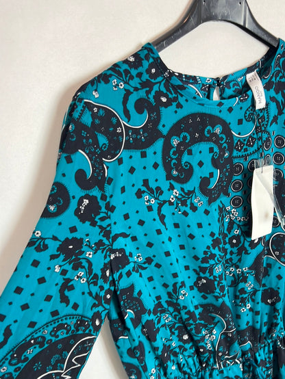 MANGO. Vestido corto estampado T.s