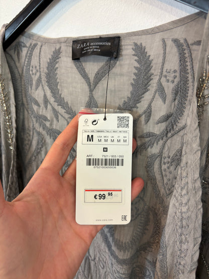 ZARA. Kimono largo pedrería. T M