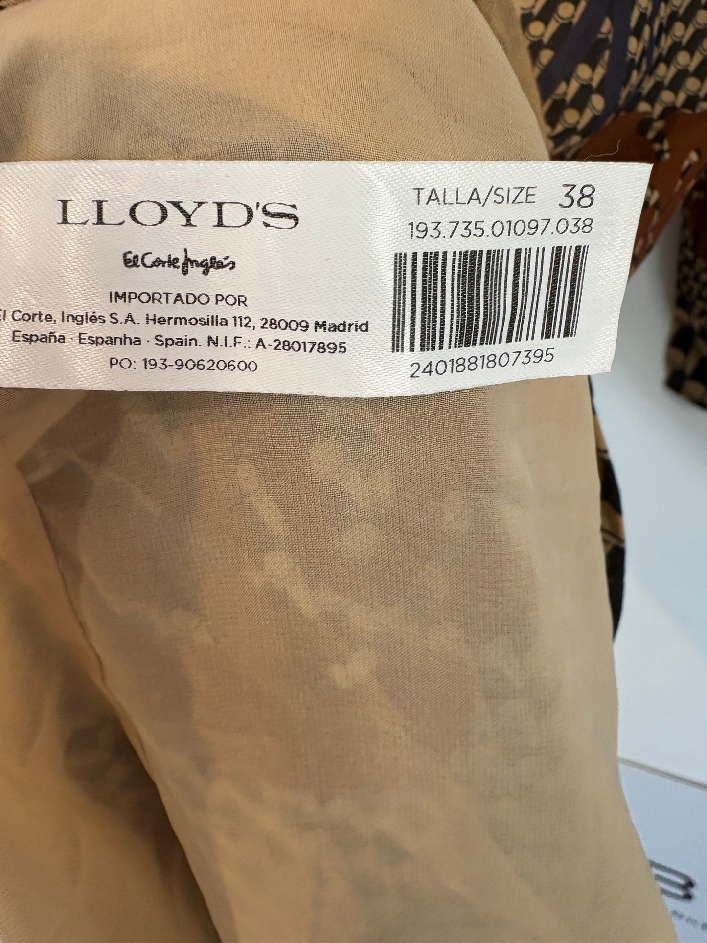 LLOYD´S . Vestido midi camisero estampado