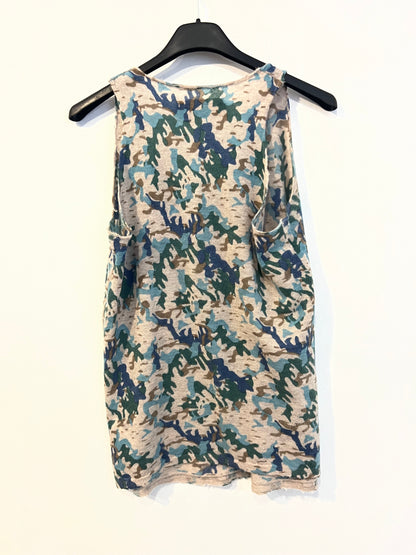 ZADIG &amp; VOLTAIRE. Printed cashmere top. T.S.