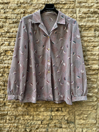 OTRAS. Blusa morada vintage T.u(m)