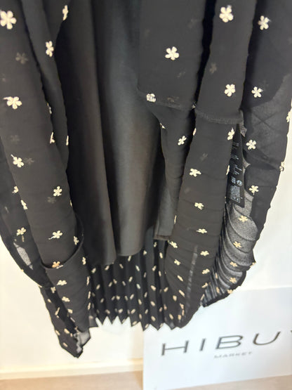 MAJE. Vestido midi plisado asimétrico