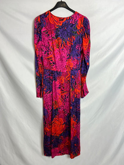 SFERA. Printed satin midi dress. TS