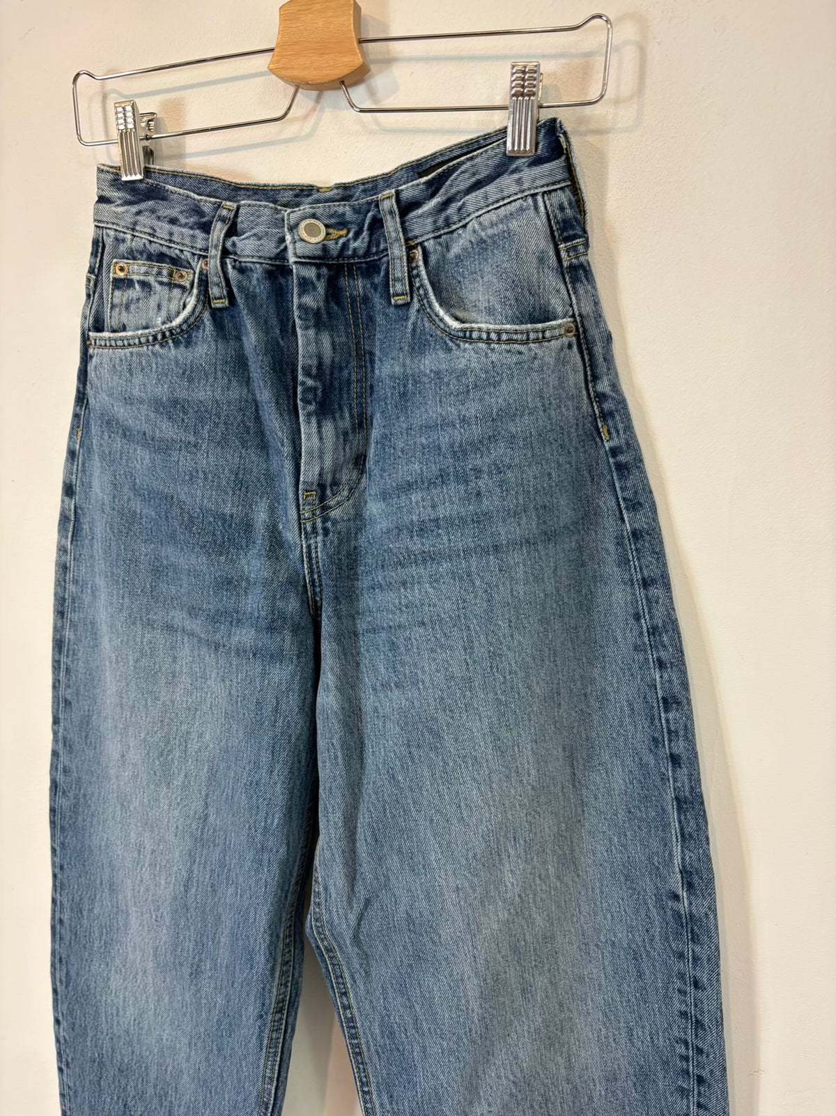 ZARA. Denim balloon lavado medio