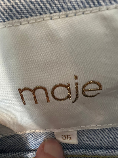 MAJE. Cazadora denim chapas T.36