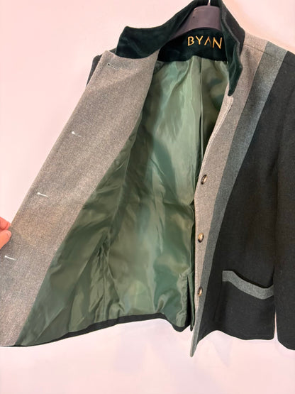 BYAN. Blazer lana tonos verdes