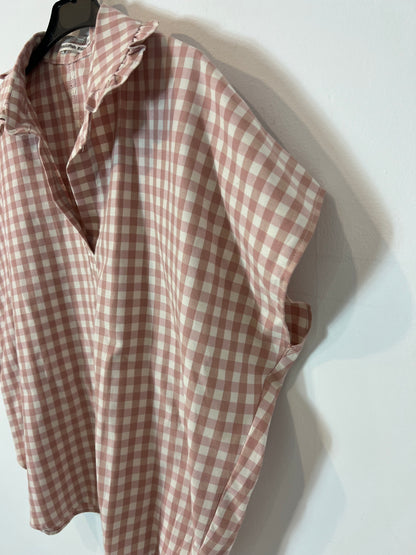 MYSULAFISH. Checkered blouse with collar detail. Medium/Large