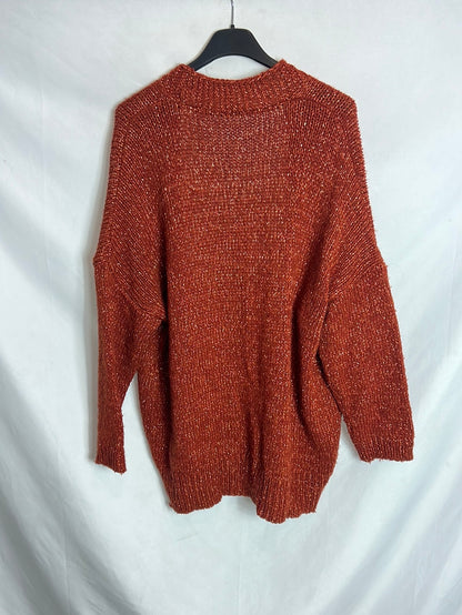 OTRAS. Cárdigan color caldera hilos brillo. T M