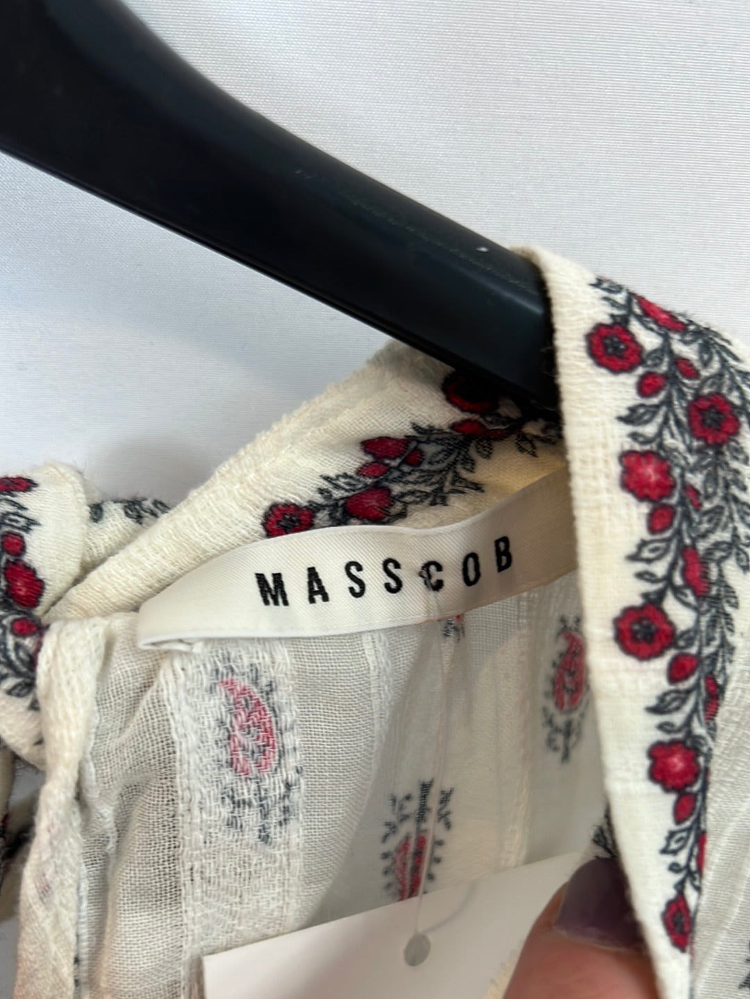 MASSCOB. Beige floral blouse T.xs