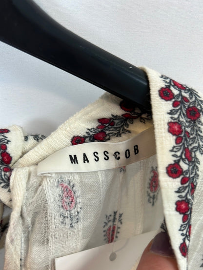 MASSCOB. Beige floral blouse T.xs