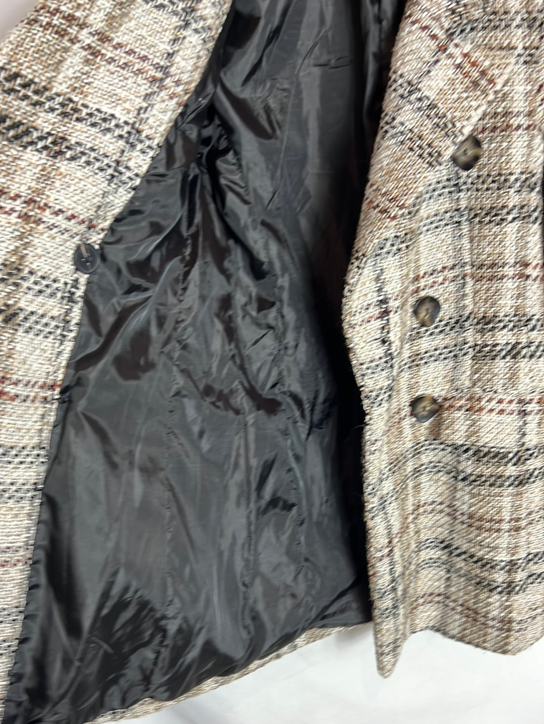 INDEFEIR. Abrigo tweed cruzado T.s