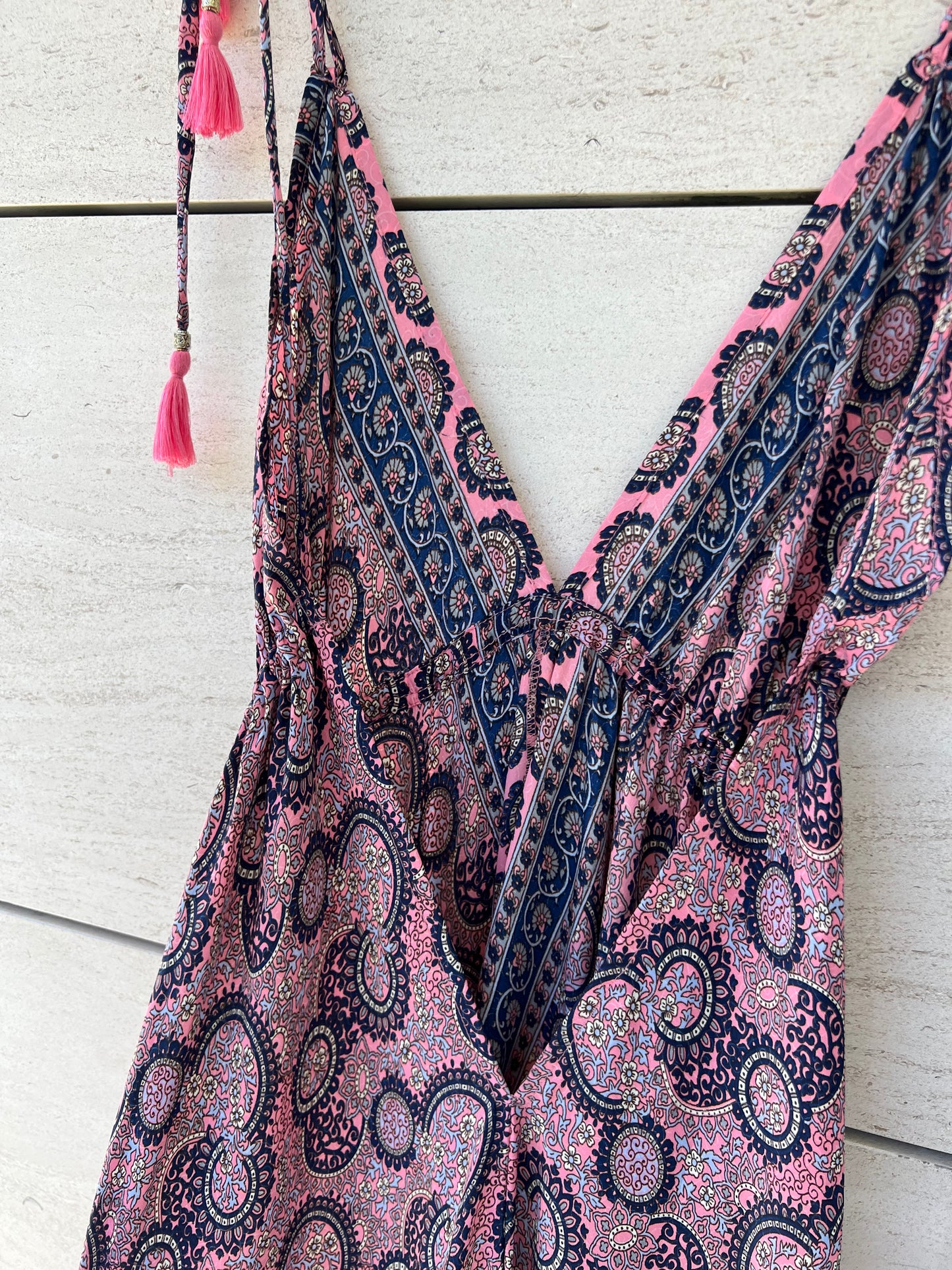 OTHERS. Long printed silk dress. TS