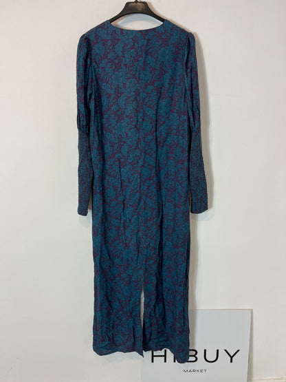 MAGNOLYA. Vestido largo fluido bicolor detalle mangas. T 1(S)