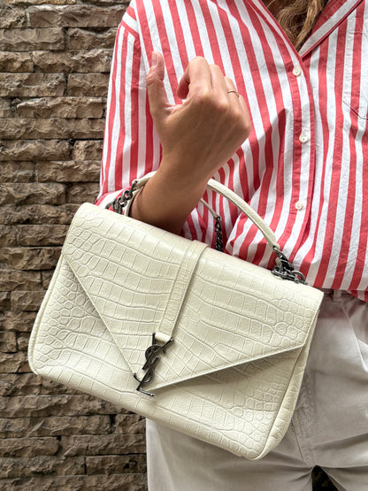 YVES SAINT LAURENT. Bolso collage large piel