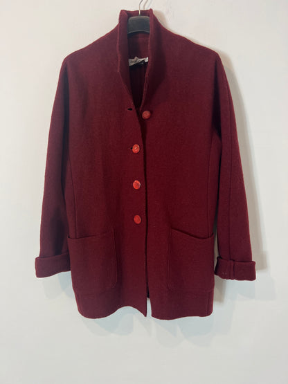 BÁSICCO MADRID. Vintage burgundy wool jacket. Size 38