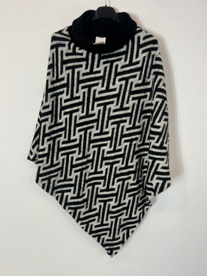 OTRAS. Poncho bicolor cuello alto. T S/M