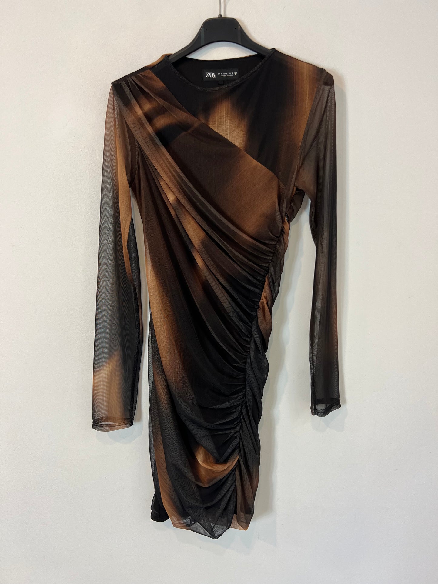 ZARA. Vestido corto tul tie die. T S