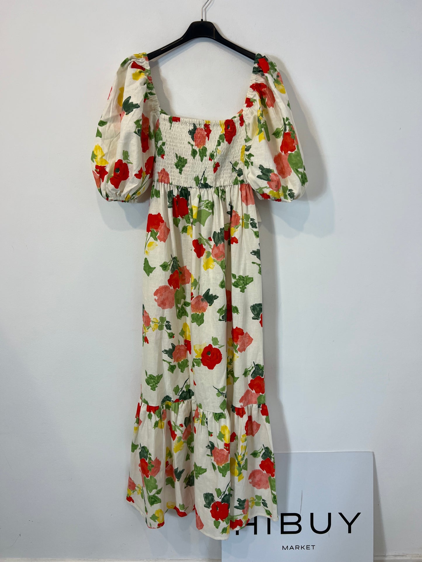 SEZANE. Vestido largo flores T.34