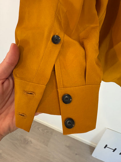 MARINA RINALDI. Blusa seda camel. T 25 (XXL)