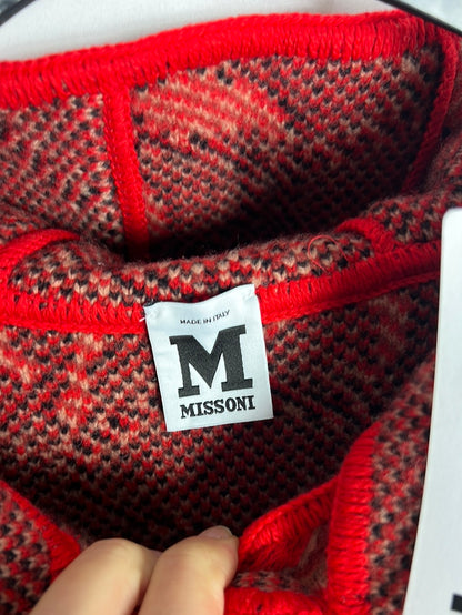 MISSONI. Red fox wool cape. TS (s/m)
