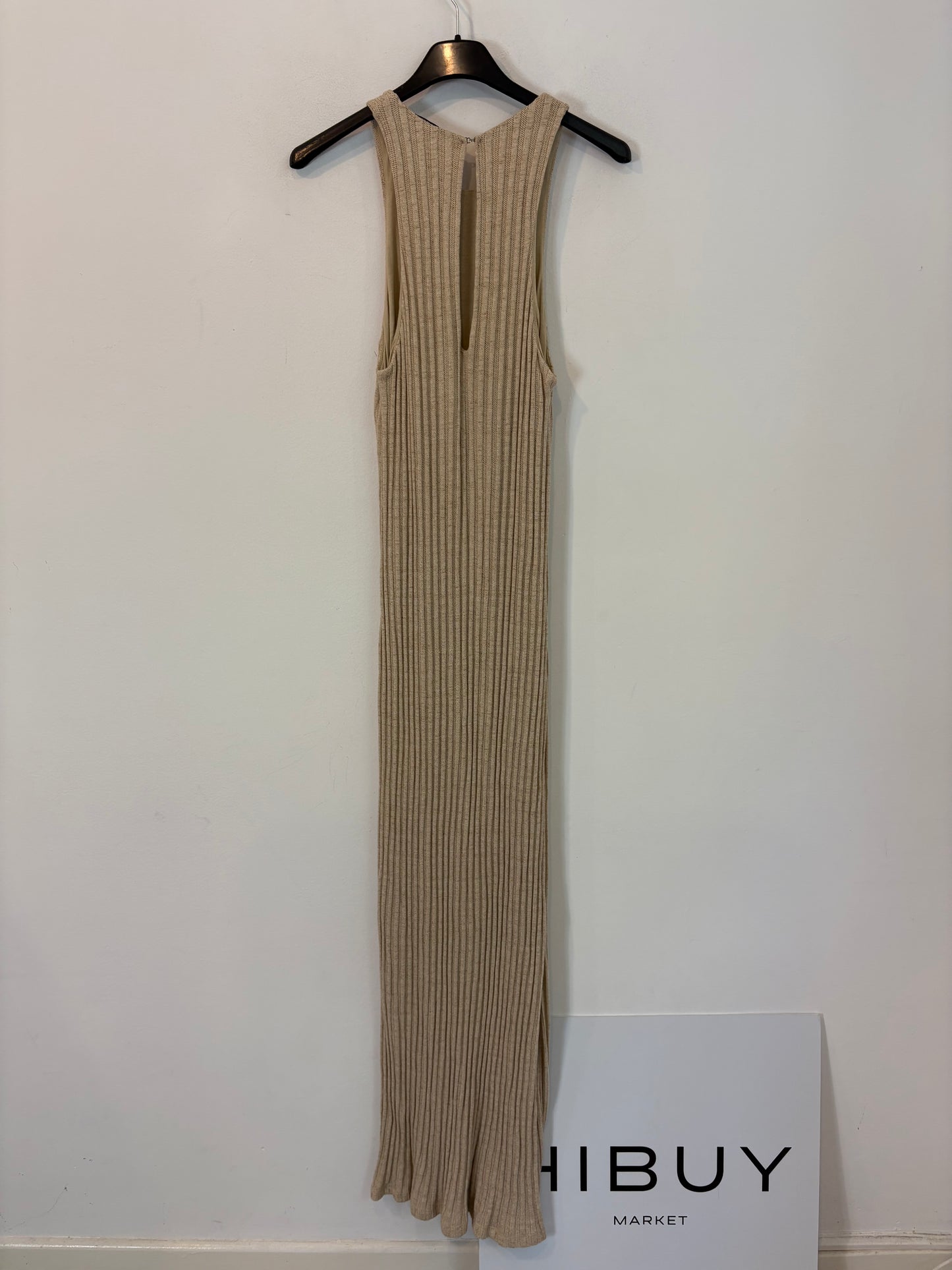 MASSIMO DUTTI. Beige knit dress. T.S.