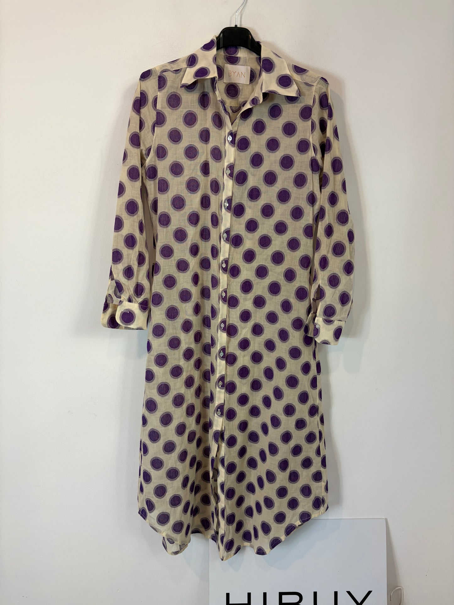 BYAN. Vestido algodón lunares T.m