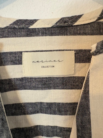 NESINES. Blusa/chaqueta rayas lino y algodón
