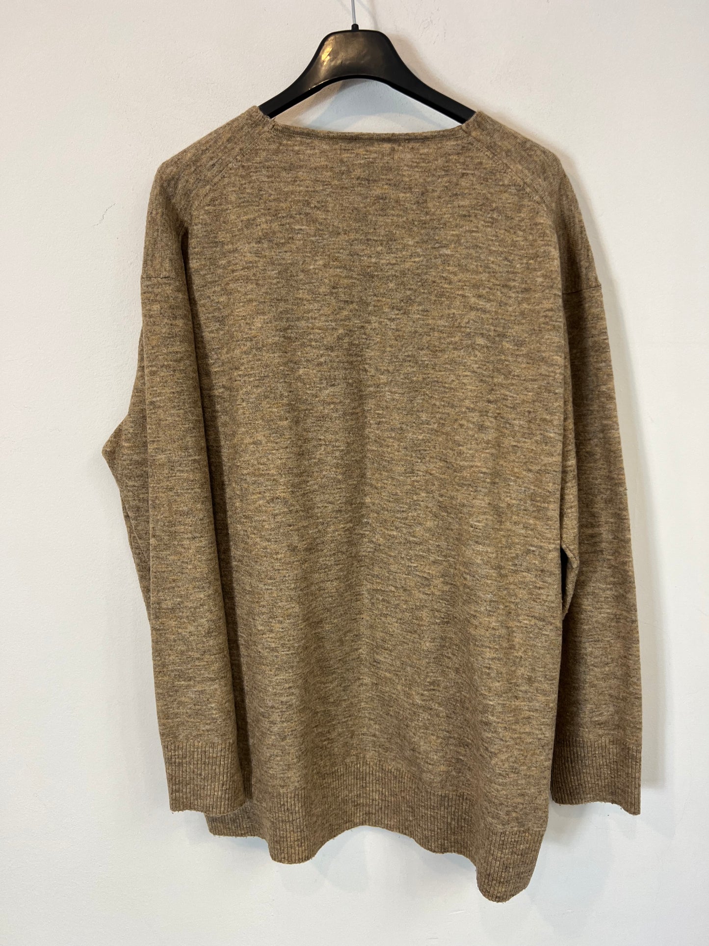 MANGO. Heathered beige sweater. TM