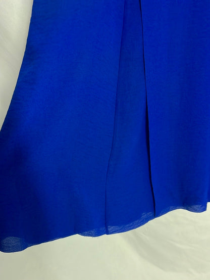 COS. Flowing blue dress with slit. Size 38