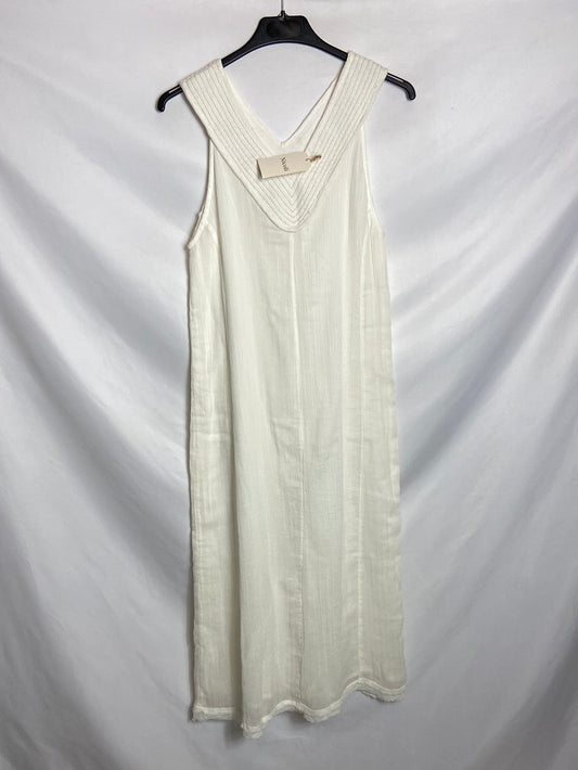 NICOLI. Vestido blanco algodón T.S
