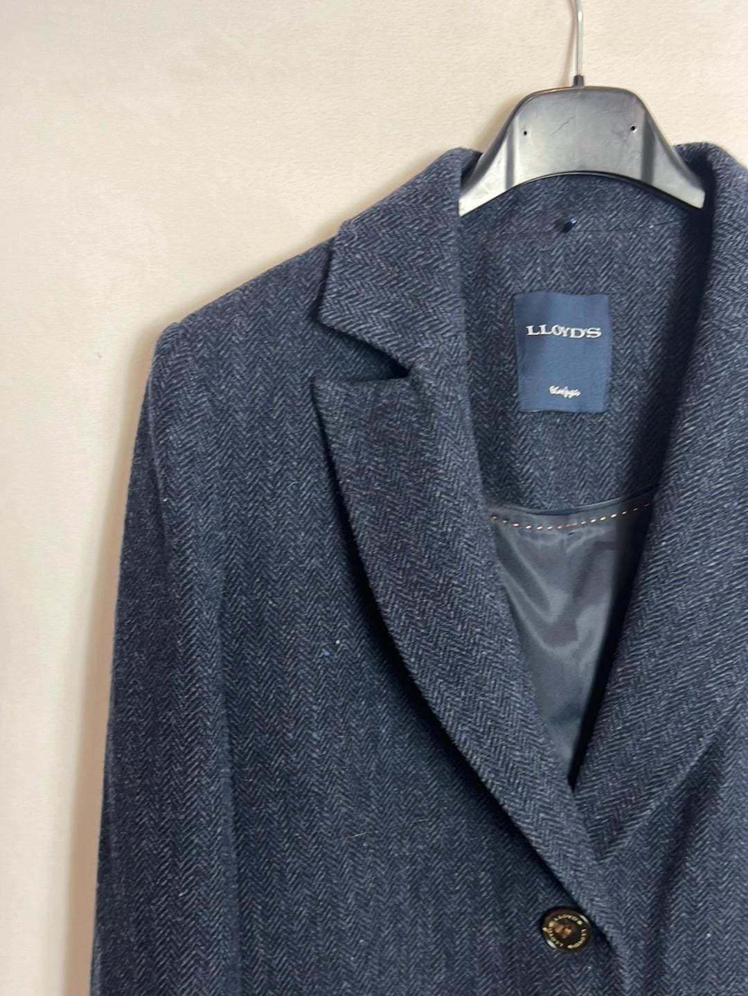 LLOYD'S. Abrigo azul espiga T.s