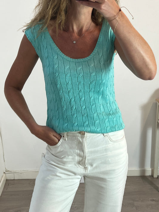 RALPH LAUREN. Cable knit Ts top