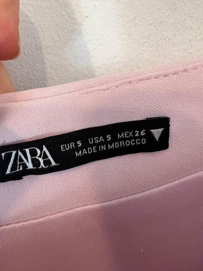 ZARA. Short pink strapless dress Ts