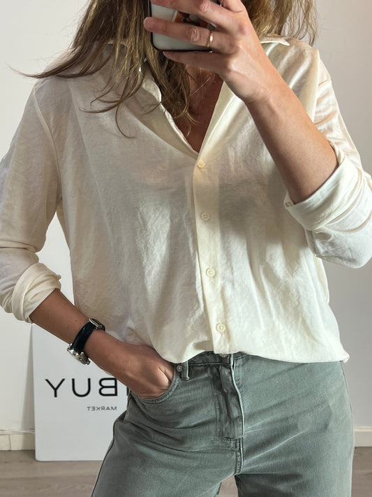 PRIMARK. Camisa fluida beige claro. T M