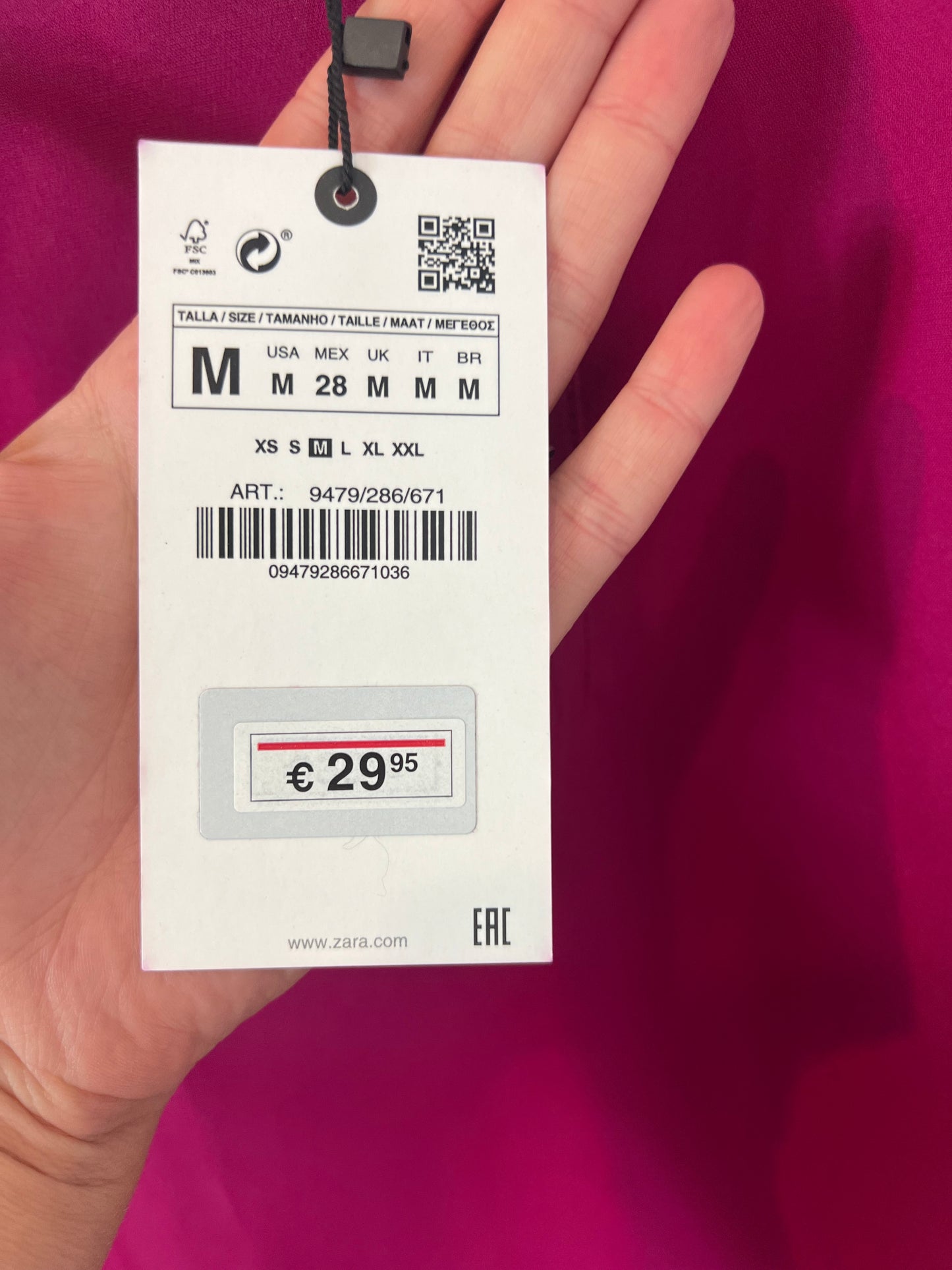 ZARA. Bougainvillea midi skirt. TM