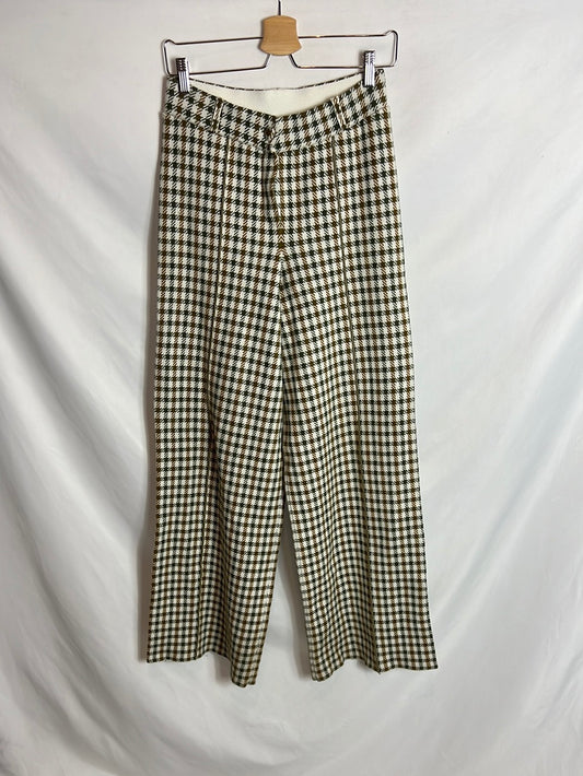 MANGO. Pantalón punto pata de gallo T.m