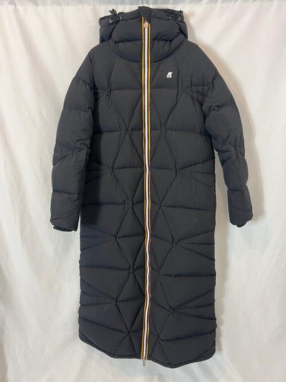 K-WAY SEVEN. Plumas largo reversible negro T.7(m)