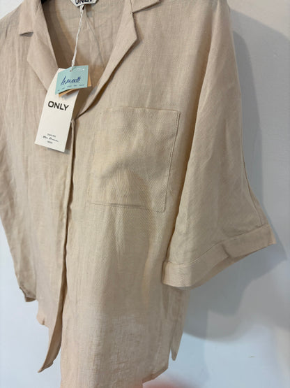 Blusa lino beige