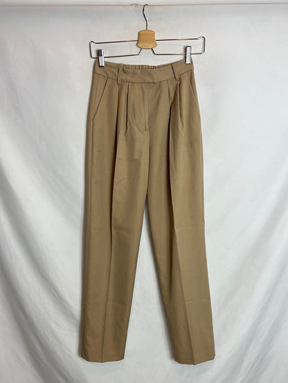 THE DROP. Pantalón beige pinzas T.xxs