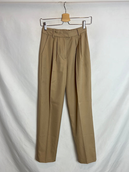 THE DROP. Pantalón beige pinzas T.xxs