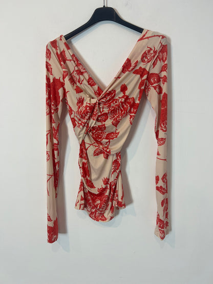 MSGM. Two-tone elastic top. T.S.