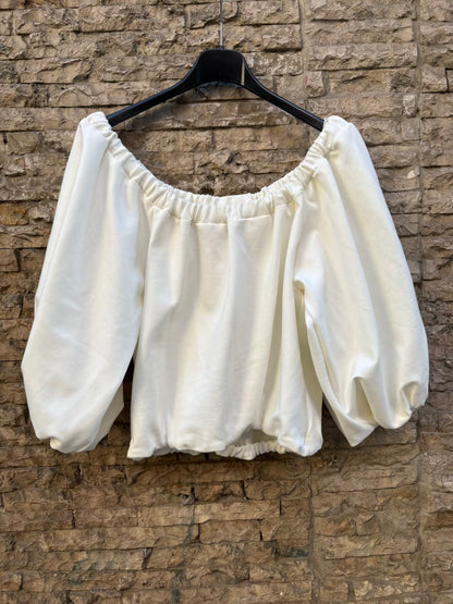 PADOVA. Top blanco volumen