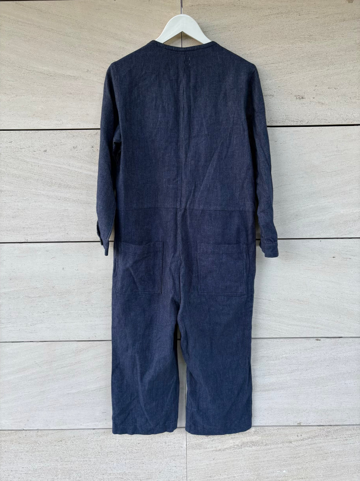 JOSEPHINE. Mono azul raya algodón