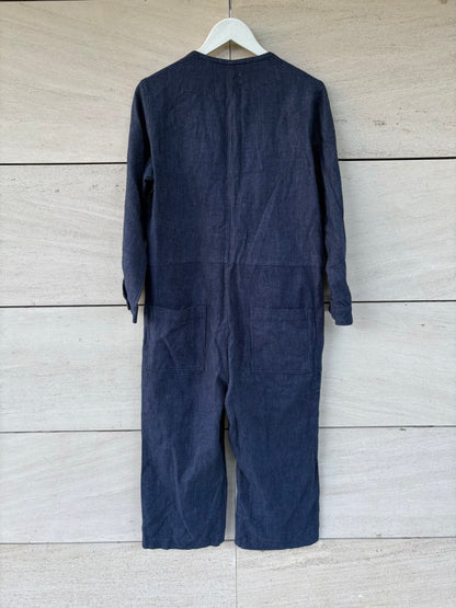 JOSEPHINE. Mono azul raya algodón