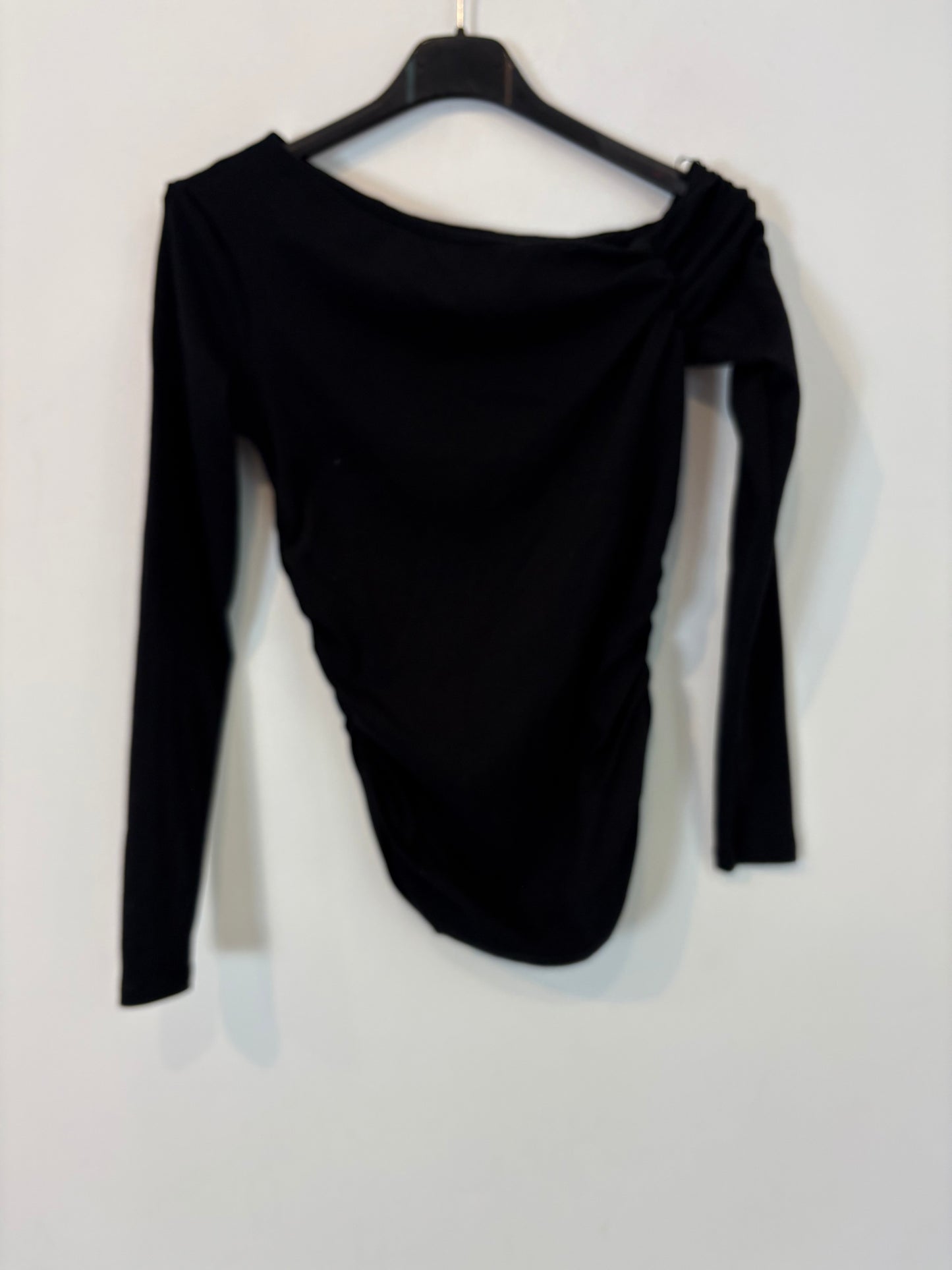 ZARA. Top negro algodón. T S