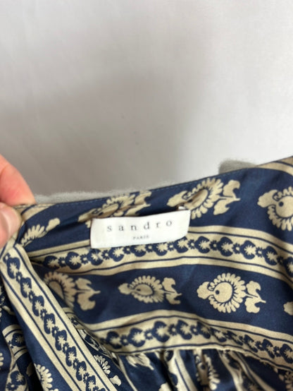 SANDRO. Silk wrap dress Tu(S)