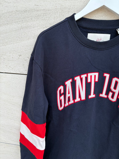GANT. Sudadera azul logo. T M